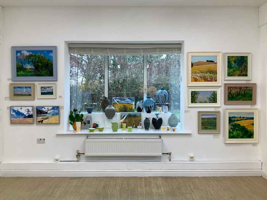Cathy and Nick Pearce's work exhibited at Elm Studio at Mind Tree Café Furlong Close Rowde SN10 2TQ near Devizes Wiltshire